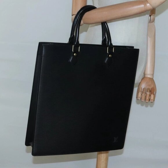 LOUIS VUITTON Epi Sac Plat Hand Bag Black - Picture 1 of 15